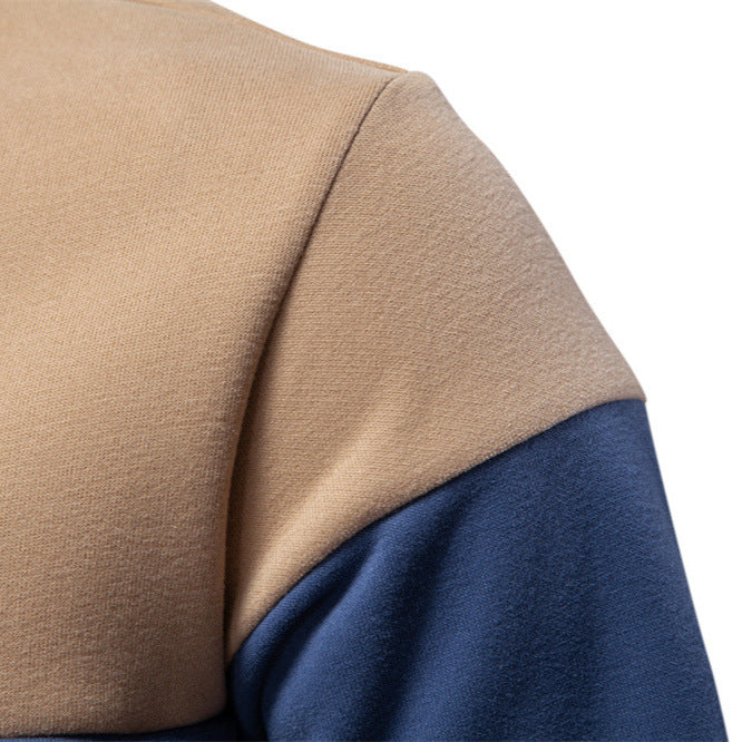 Long sleeved polo collar sweatshirt for men