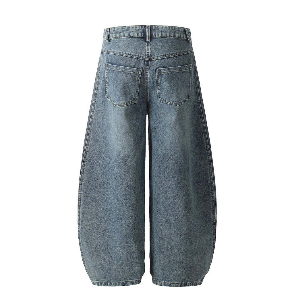 Striped Skinny Jean Loose Floor-Length Trousers