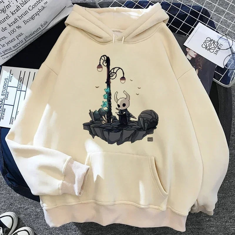 Hollow Knight Hoodies Men Korea Ulzzang Grunge Y2k Aesthetic
