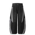 Striped Skinny Jean Loose Floor-Length Trousers