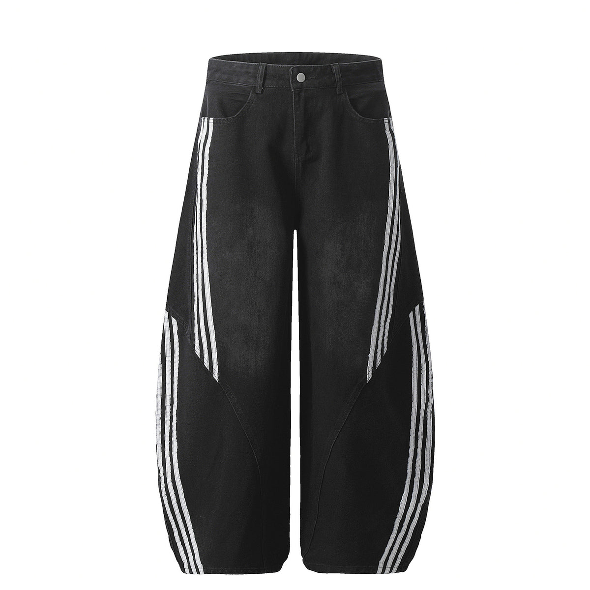 Striped Skinny Jean Loose Floor-Length Trousers