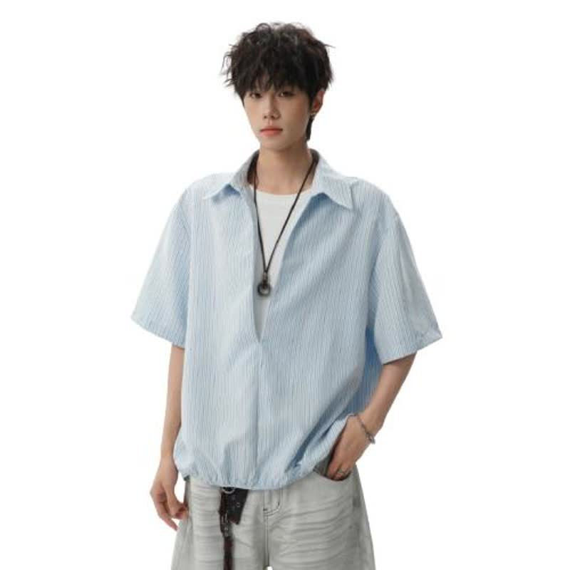 Two-Piece Look Short Sleeve Shirt for Men