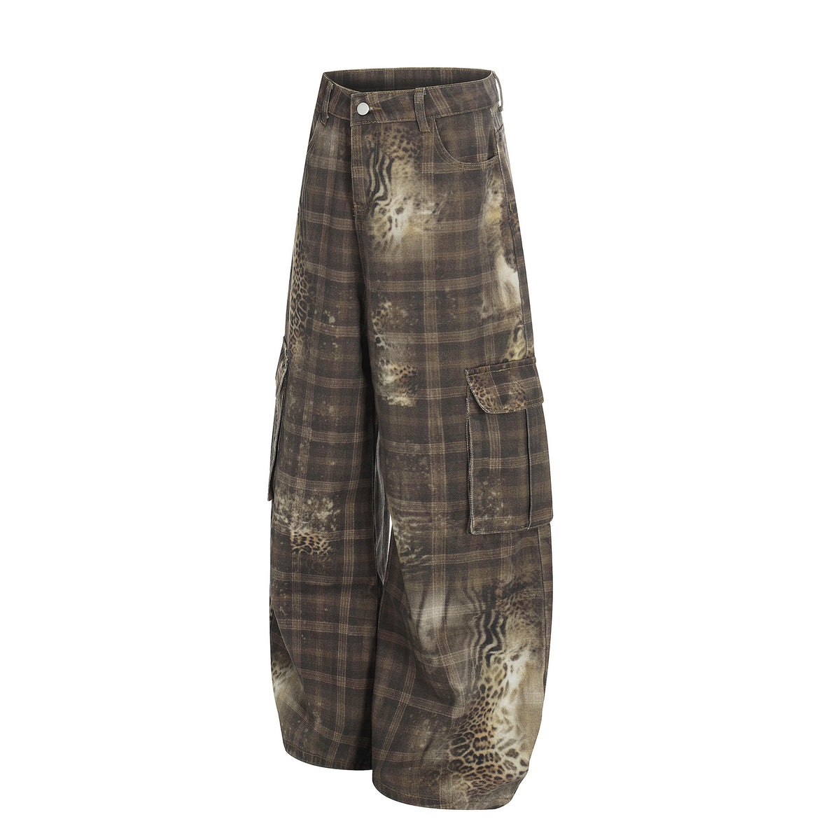 Casual Printed Straight Fit Cotton Pants Men Long Trousers