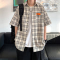 Checkered Short Sleeve Shirt for Men