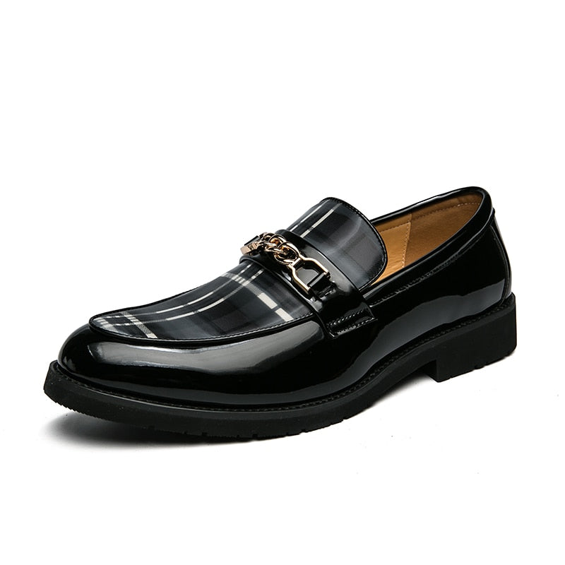 Italian  Luxury Leather Shoes for Men  Loafers  Casual Men Shoes Slip-on British Style Striped Soft  Shoes Moccasins New Product