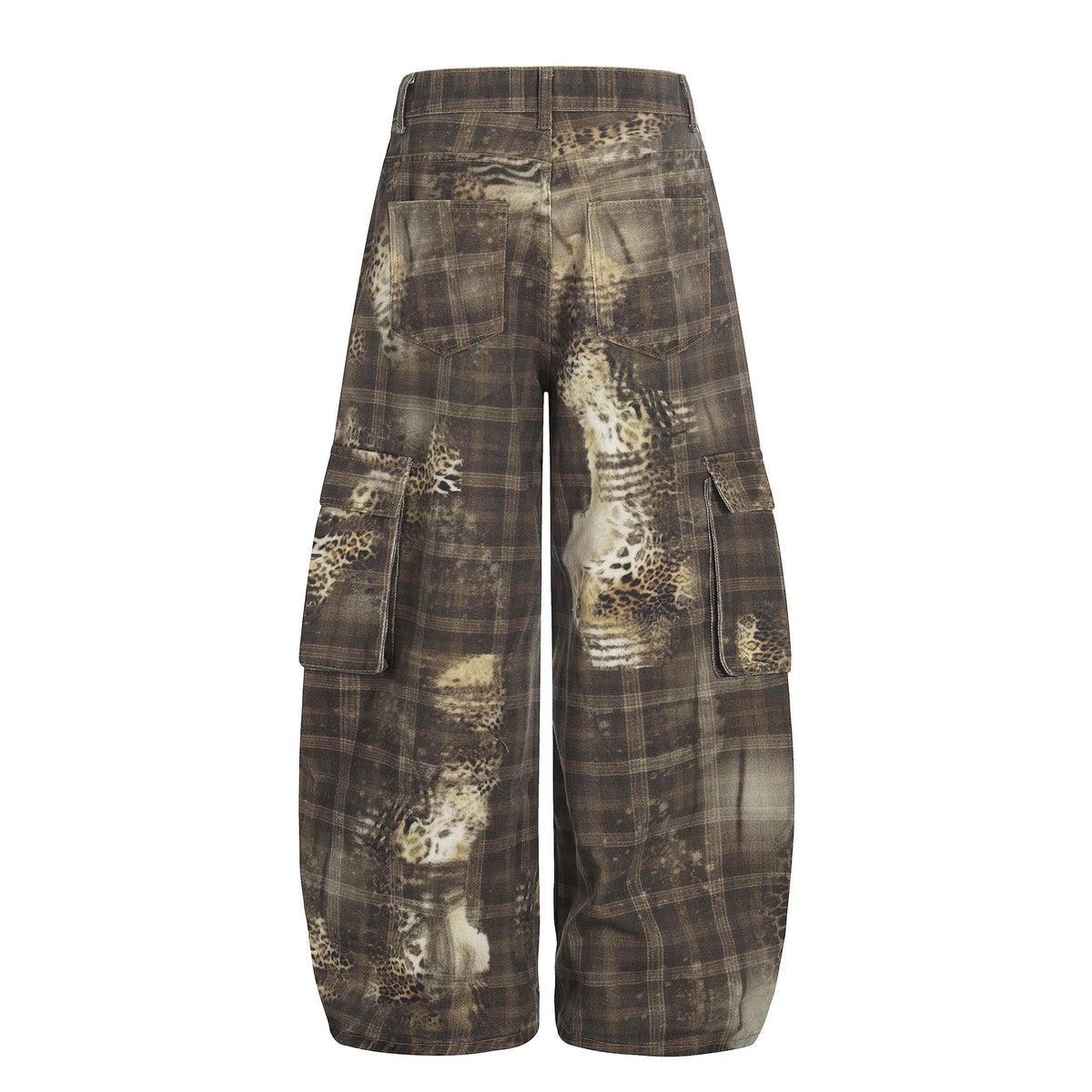 Casual Printed Straight Fit Cotton Pants Men Long Trousers